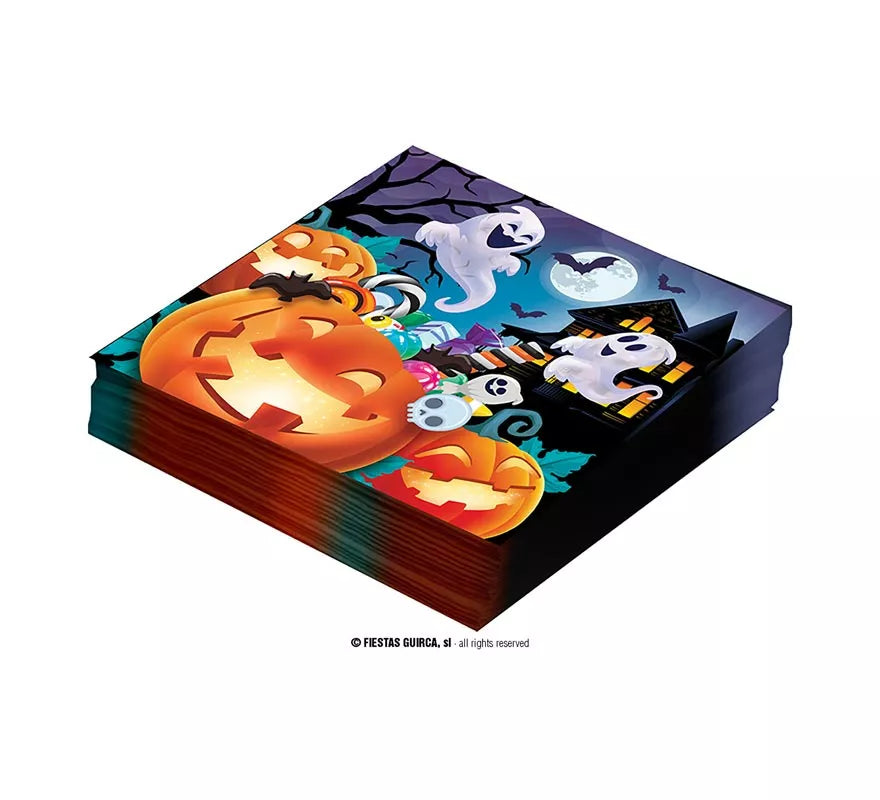 Translation missing: fr.Pack de 12 Servilletas Calabazas de 33x33 cm