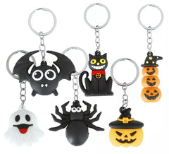 Sachet de 6 porte-clés Halloween mesurant 4,5 cm