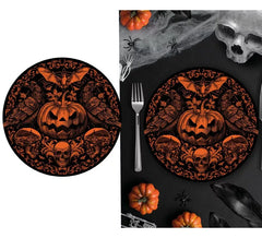 Sachet de 6 assiettes citrouilles gothiques 23 cm