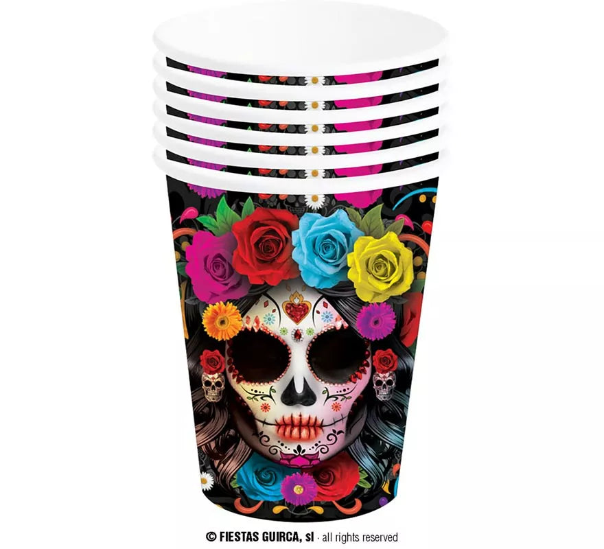 Translation missing: fr.Pack de 6 Vasos Catrina Colorida de 240 ml
