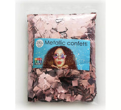 Sachet de 250 g de Confettis carrés 10x10 mm Couleur Or Rose