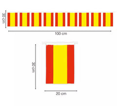 Pack de Fanions en Plastique de 50 m Drapeau Espagne