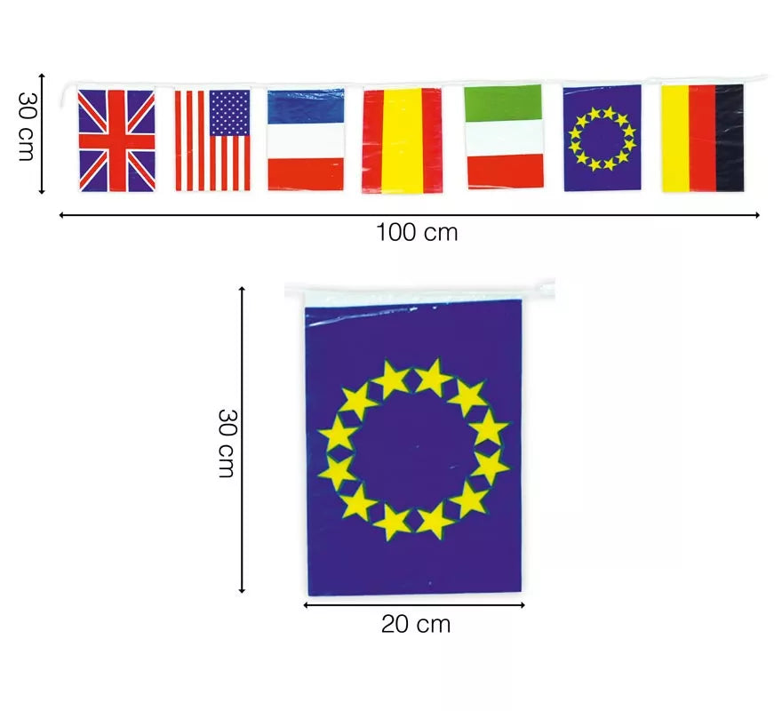 Translation missing: fr.Bolsa de 50m de Bandera Internacional de 20x30cm de plástico