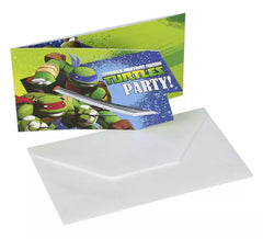 Pack de 6 Invitations des Tortues Ninja