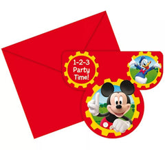 Pack de 6 Invitations de Mickey Club House
