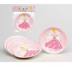 Pack de 6 Assiettes de Princesse de 23 cm diamètre