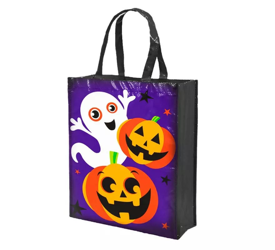 Translation missing: fr.Bolsa de Calabaza y Boo no tejida de tela de 40x30 cm