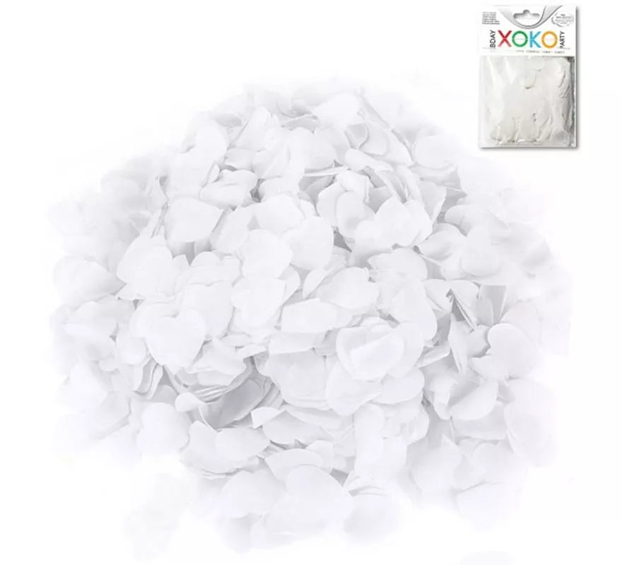 Translation missing: fr.Bolsa de Confetti Corazones blancos de 15 gramos