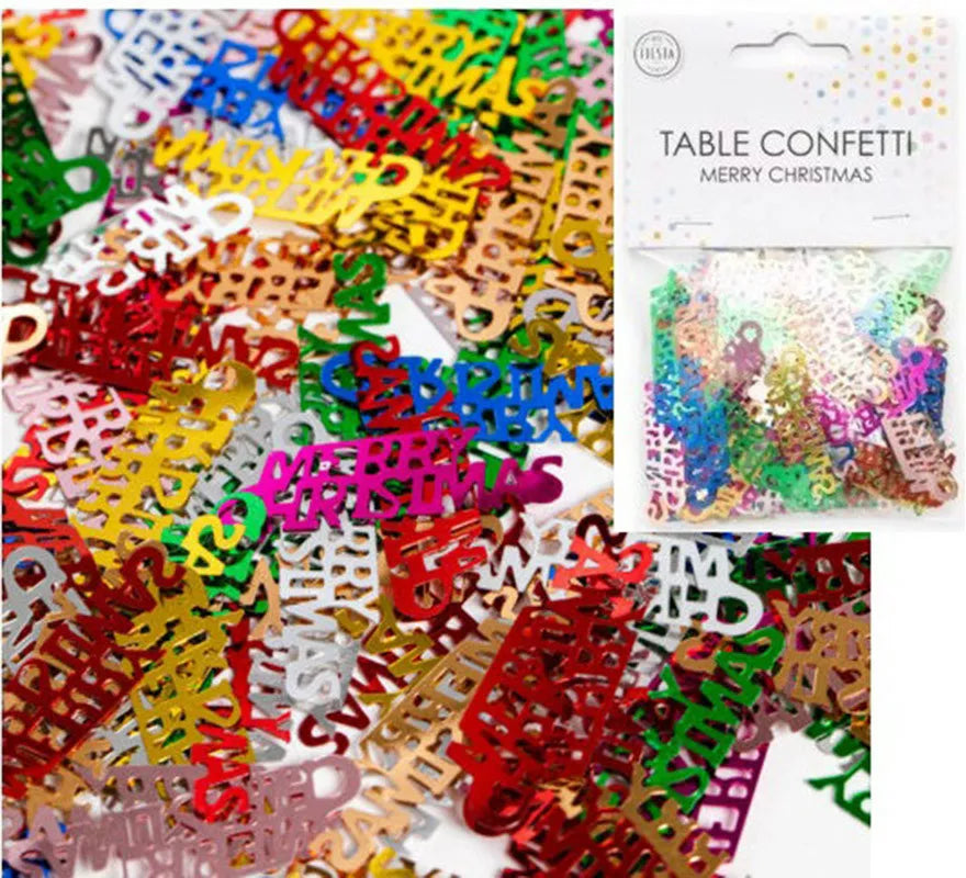 Translation missing: fr.Bolsa de Confetti para mesa 'Merry Christmas' de 14 g