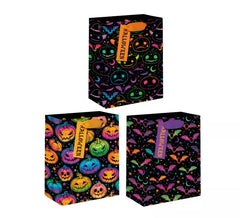 Sac cadeau Halloween en modèles assortis de 26x32x12,5 cm