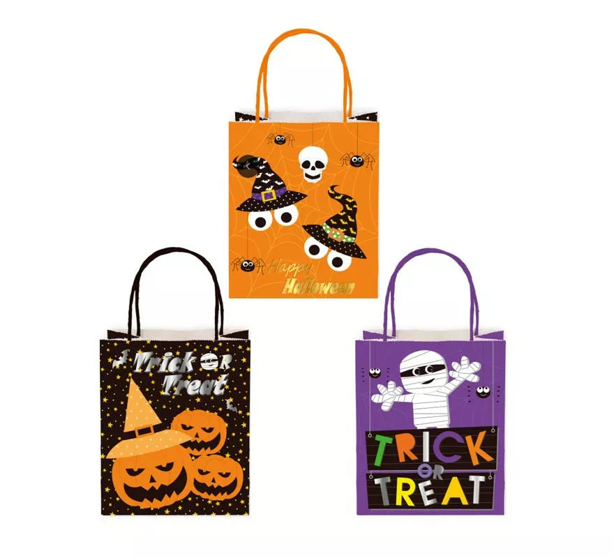 Translation missing: fr.Bolsa de Regalo Kraft Halloween con asa de 32x42x11,5 cm
