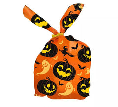 Sachet de bonbons Citrouilles noires 22x13,5 cm