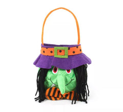 Sac à bonbons en velours de sorcière 18x16 cm