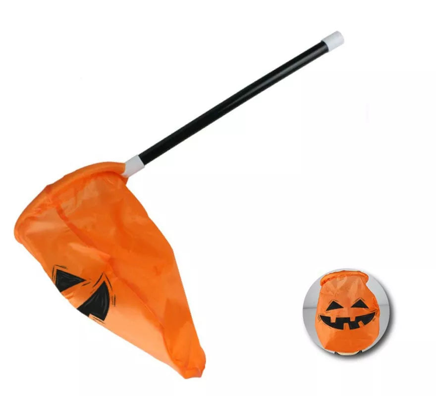 Translation missing: fr.Bolsa para dulces Calabaza Truco o Trato con mango de 52,5x27 cm
