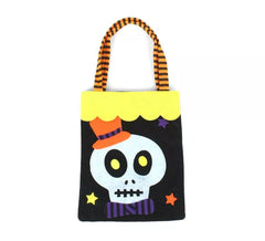 Sac à bonbons tête de mort en feutrine 28x20 cm