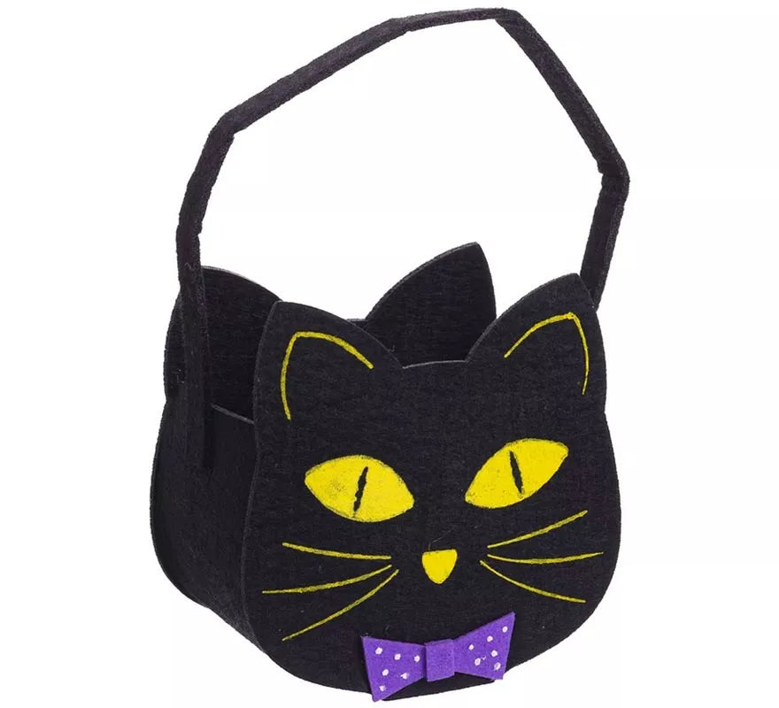 Translation missing: fr.Bolsa para dulces Gato de Fieltro de 14x8,50x15 cm