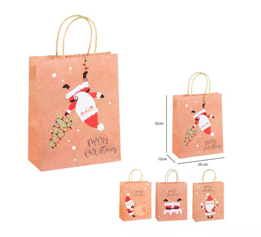 Translation missing: fr.Bolsa Regalo Navidad Kraft de 26x32x12 cm en modelos surtidos
