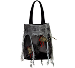 Sac d'Halloween avec des toiles d'araignées et des rats
