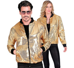 Bomber Fiesta doré à paillettes pour adulte