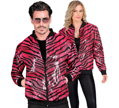 Bomber mode imprimé animal rayé fuchsia pour adulte