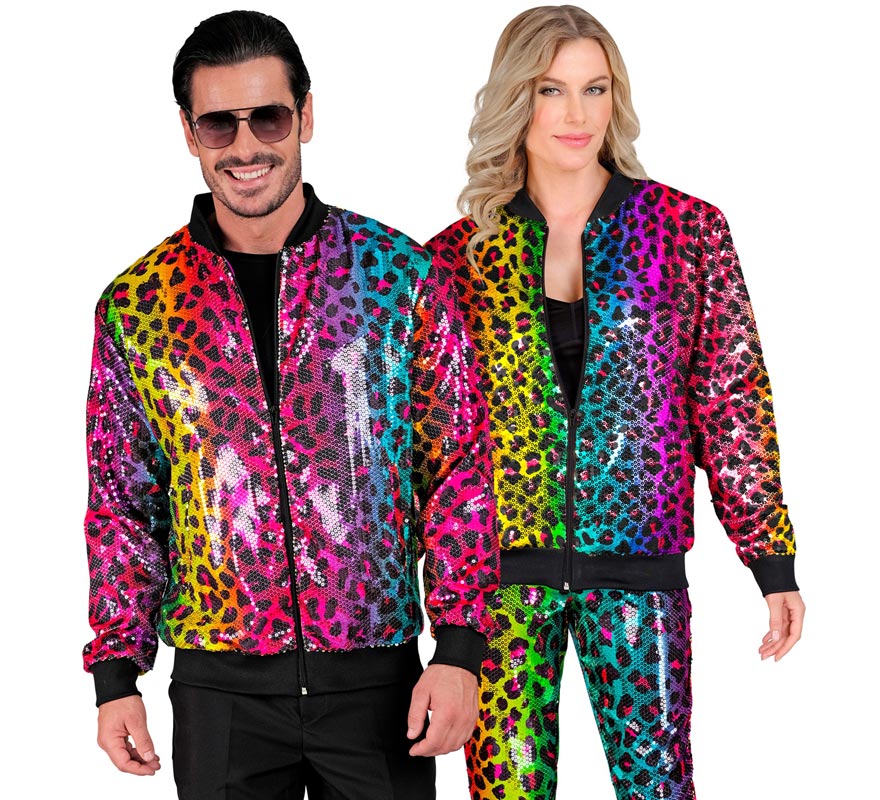 Translation missing: fr.Bomber Moda animal print multicolor para adulto