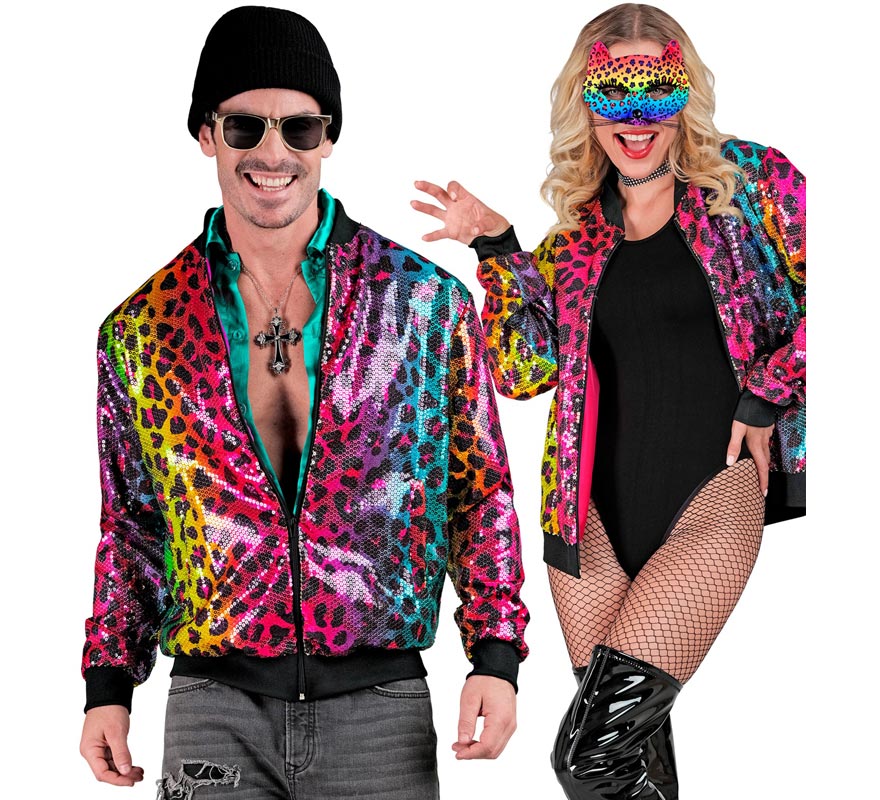 Translation missing: fr.Bomber Moda animal print multicolor para adulto