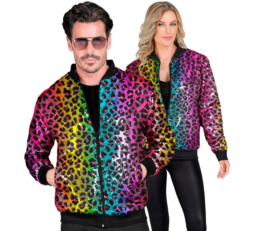 Translation missing: fr.Bomber Moda animal print multicolor para adulto