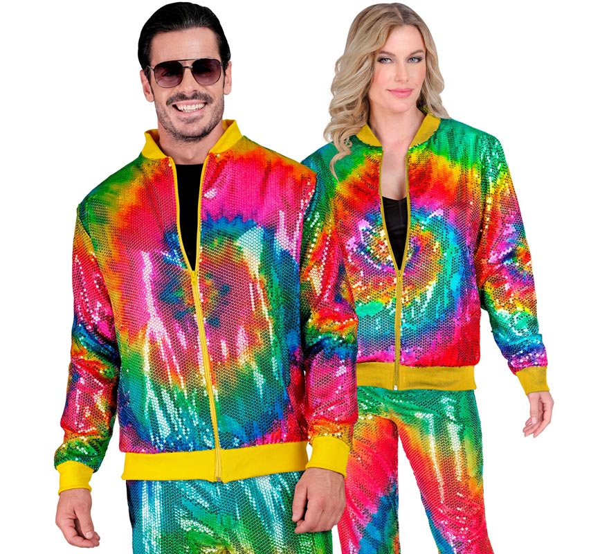 Bomber Moda multicolor neón para adulto