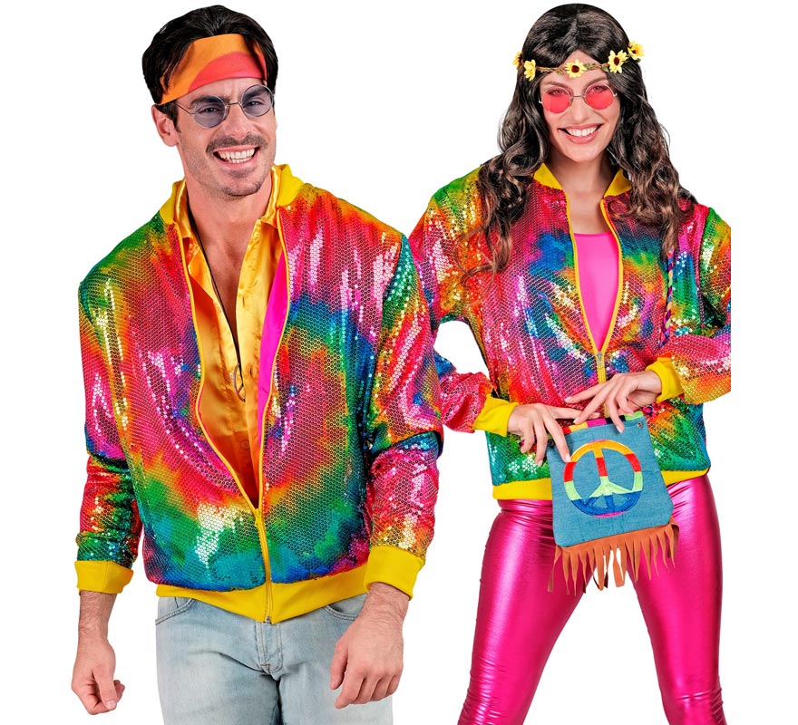 Translation missing: fr.Bomber Moda multicolor neón para adulto