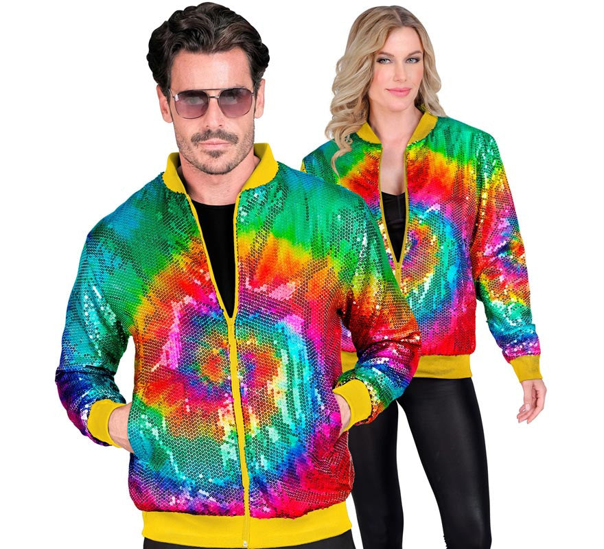 Translation missing: fr.Bomber Moda multicolor neón para adulto