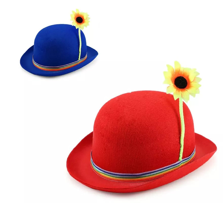 Translation missing: fr.Bombín de Payaso con girasol en varios colores adulto