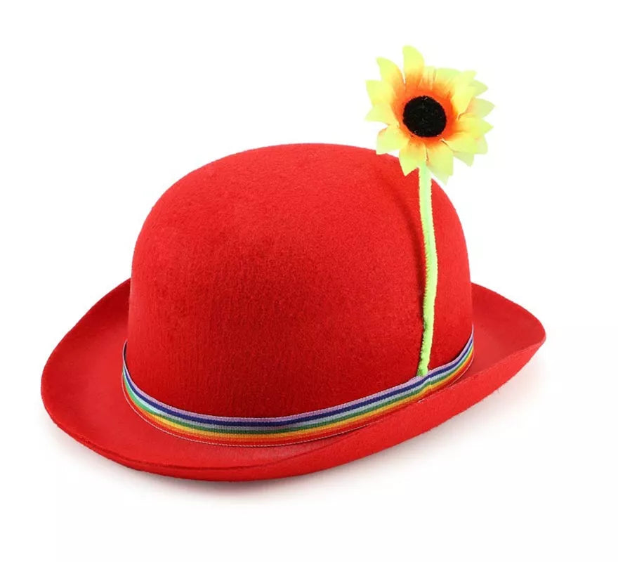 Translation missing: fr.Bombín de Payaso con girasol en varios colores adulto