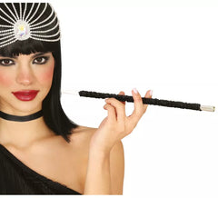 Charleston Embout noir pailleté 30 cm