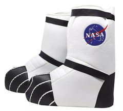 Bottes d'astronaute noires et blanches