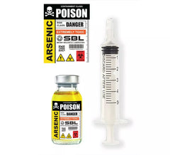 Bouteille de poison Fake avec seringue