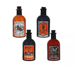 Assortiment de bouteilles empoisonnées en verre de 13 cm