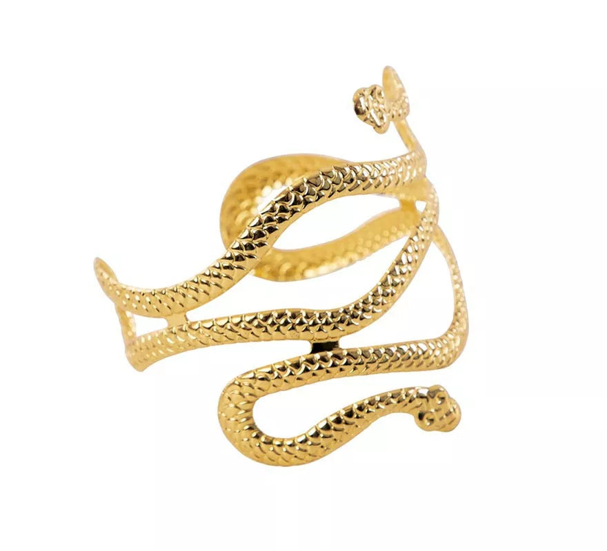 Translation missing: fr.Brazalete Egipcio de Serpiente dorado de 85x83x8 cm
