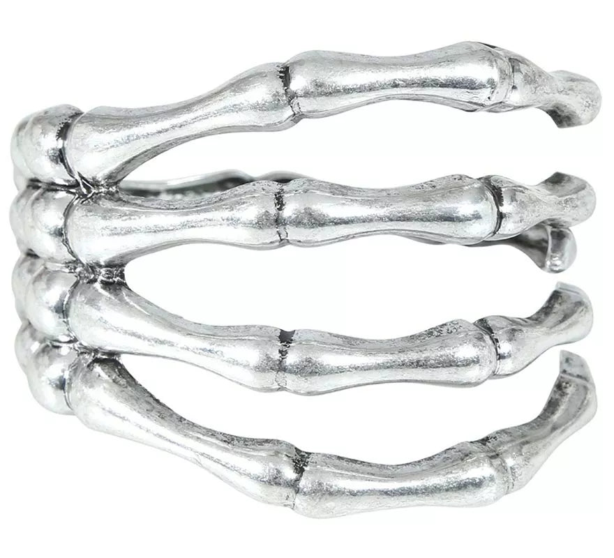 Translation missing: fr.Brazalete Esqueleto Metálico de plata