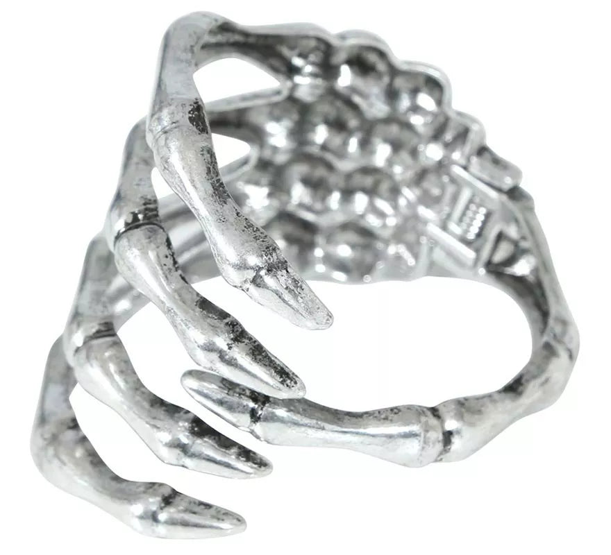 Translation missing: fr.Brazalete Esqueleto Metálico de plata