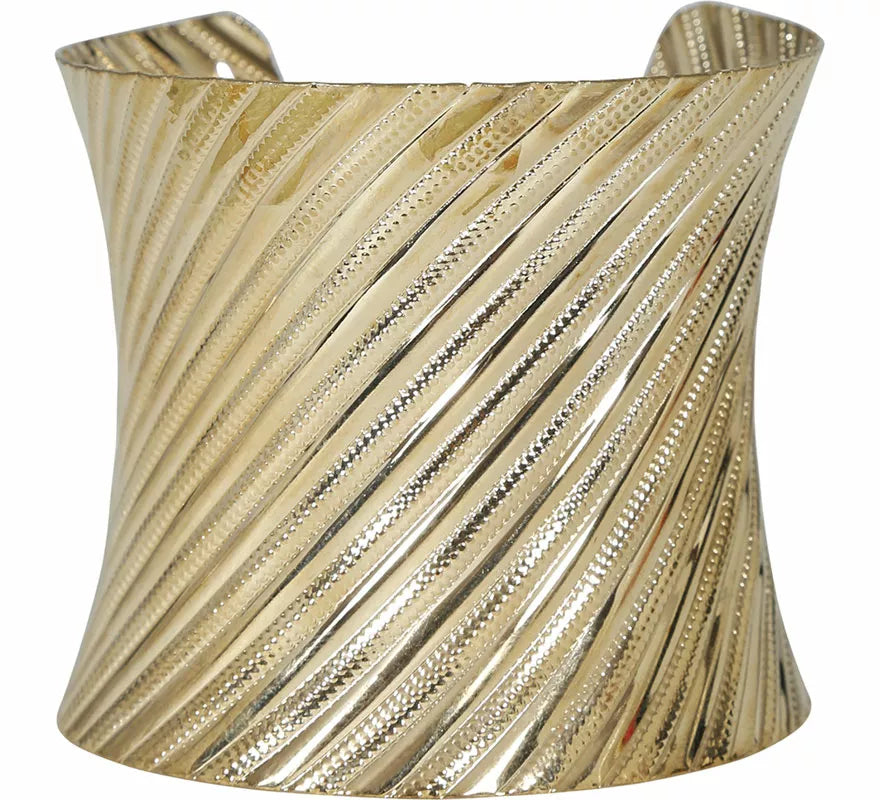 Translation missing: fr.Brazalete metálico dorado adulto