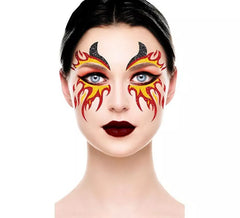 Paillettes pour le visage Feu et Cornes 20x20 cm