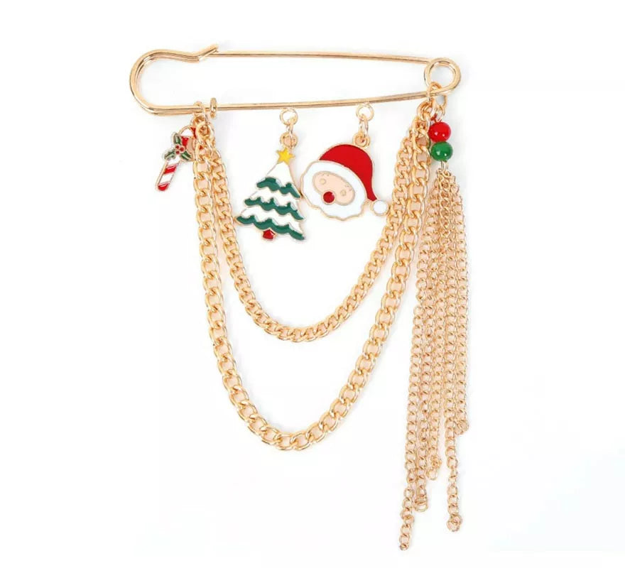 Translation missing: fr.Broche de Figuritas Navideñas con flecos de 8x8 cm