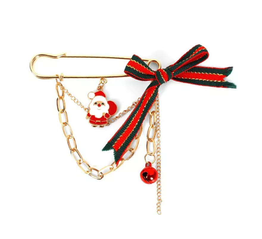 Translation missing: fr.Broche de Papá Noel lazo y cadena de 8x8 cm