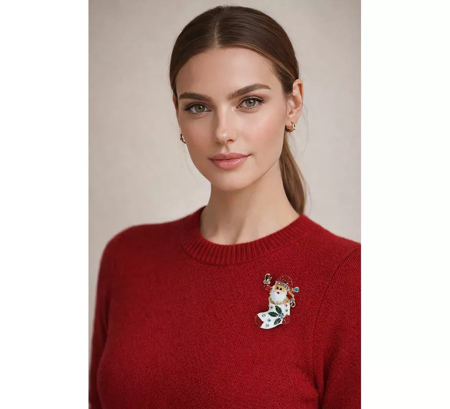 Translation missing: fr.Broche Metálico de Bota de Navidad de 6 cm