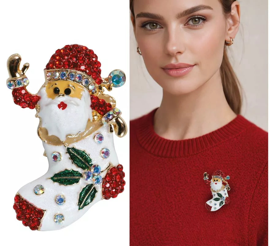 Translation missing: fr.Broche Metálico de Bota de Navidad de 6 cm