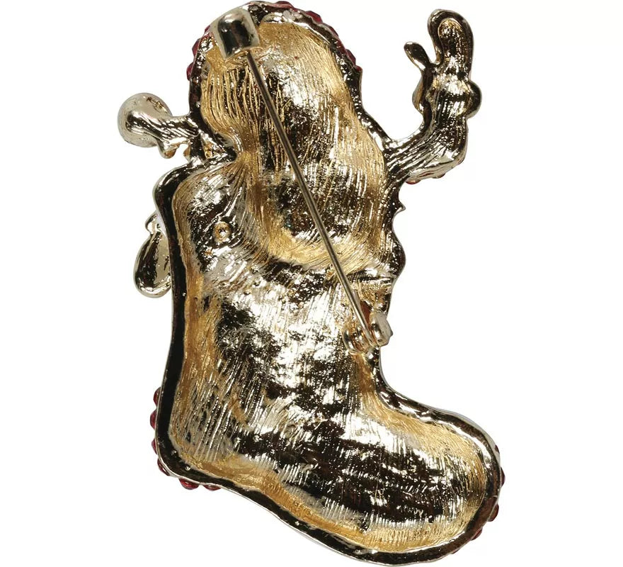 Broche Metálico de Bota de Navidad de 6 cm