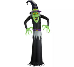 Sorcière gonflable d'Halloween avec éclairage, 244 cm