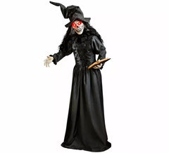 Sorcière squelette avec mouvement et capteur 180 cm