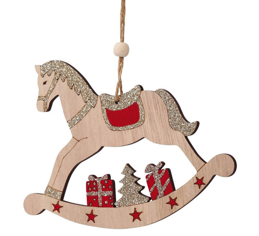Caballito de Madera Colgante de 13 cms