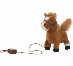 Cheval en peluche musical avec mouvement de 22 cm